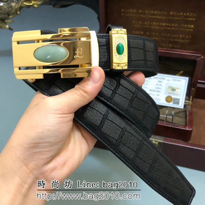 愛馬仕HERMES 印度東陵玉系列 南非野生鹿皮 印度優質東陵玉石鋼扣高端男士皮帶 HHG1826